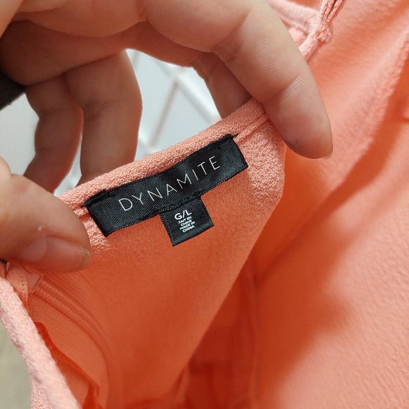 Pink peplum top from Dynamite - Picture 6 of 11